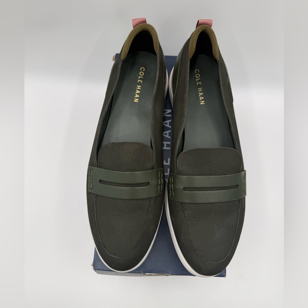 Cole Haan Women's Lady Essex Penny Loafer Dark Kombu Leather SZ 11 - Picture 3 of 7